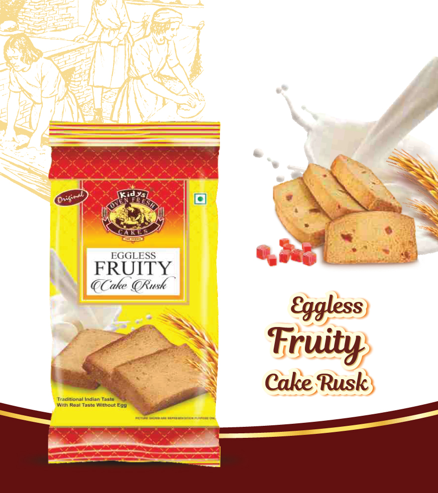 Eggless Fruity Cake Rusk